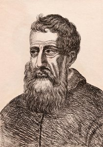 Jacopo Tintoretto, ilustração de &39;75 retratos de pintores célebres de originais autênticos &39;, publicado em Londres, 1817